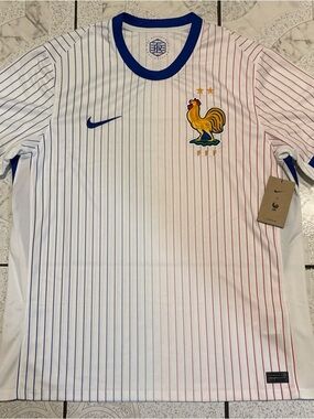 New Nike Dri-FIT France 2024 Away Soccer Jersey White Men's Size XL FJ4273-100